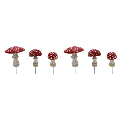 Vheolk 6 StüCk Mini-, Leuchtet im Dunkeln, Kunstharz, Kunsthandwerk, Feengarten, Miniaturen, Gartendekoration, Terrarium-Figuren, Dekoration von Vheolk