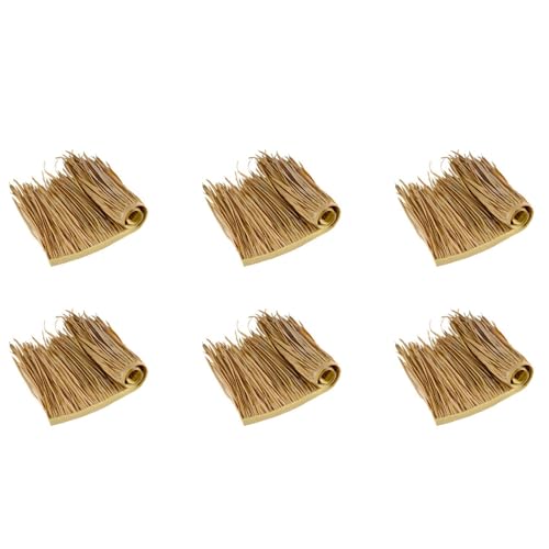 Vheolk 6X DIY Strohdach-, Grasmatte, Palmenstroh, Rolldeck-, Dekorative Strohdachpaneele, FensterläDen von Vheolk