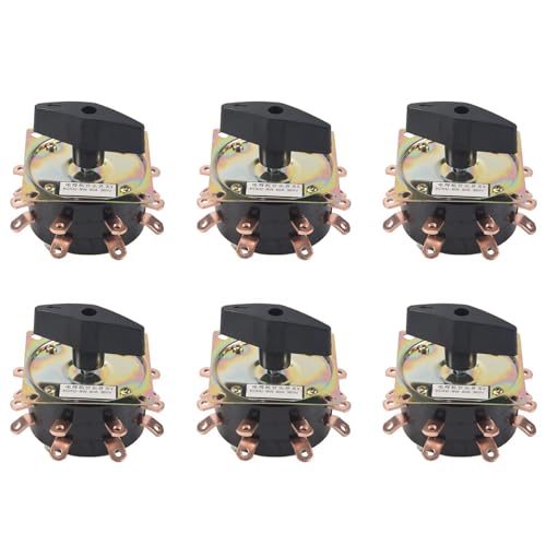Vheolk 6X Welde Schalter KDH-40/2-8 SchüTz 8 Bit 2 Phase 16 Pin 40A Schweiß GeräT Schalter Dreh Schalter Kupfer Nadel Versilbert von Vheolk