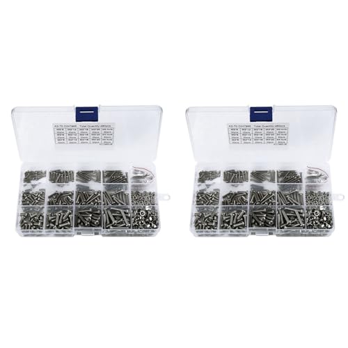 Vheolk 960 Teile/Satz M2 M2,5 M3 Din7985 Gb818 Stahl Kreuz Schlitz Schrauben Kreuz Schlitz Schrauben Sortiment Kit Hw028 von Vheolk