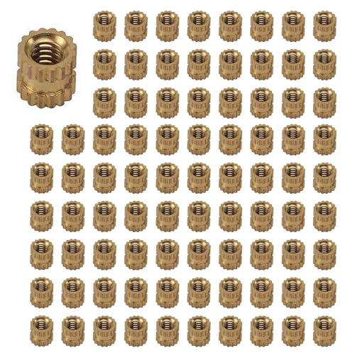 Vheolk M2 X 3mm Messing Zylinder Geraendelt Gewinde Rundeinsatz Eingebettete Muttern 1000 Stuecke von Vheolk