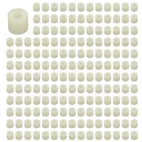 Vheolk Plastik Zylinder Abstandshalter Unterlegscheibe 7mm X 3.2mm X 6mm 500 Stk Elfenbein von Vheolk