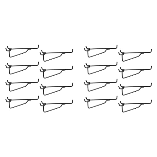 Vheolk Steckbrett-Regalhaken, 16Er-Pack 6-Metall-Utility-Haken-Set, Steckbrett-Organizer für Garage, Werkbank, Kunsthandwerk, BüRo von Vheolk
