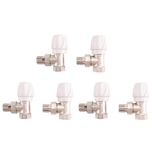 Vheolk Thermostatisches HeizköRper Ventil 6 StüCk 15 mm X 1/2 Thermostat TRV Thermostatisches HeizköRper Ventil für das Haus BüRo von Vheolk