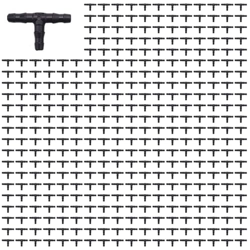 Vheolk Tropf BewäSserungs Haken Anschlüsse, Universal Widerhaken T StüCke 600 StüCk, Passend für 1/4 Tropf SchläUche (4/7 mm T Rohr) von Vheolk
