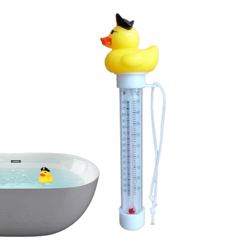 Vhjlfig 2 Stück 20cm Floating Pool Thermometer Pool Temperaturmesser Süßes Tierdesign Schwimmender Temperatursensor Mit Großes Display Badezimmer Temperatur Mit Kordel Außen Und Innen von Vhjlfig