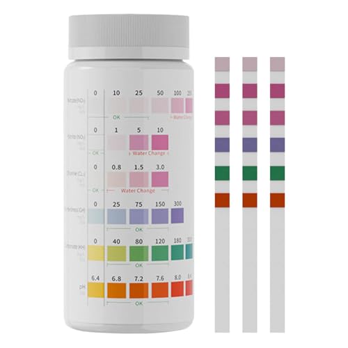 Vhjlfig Aquarium Wassertest-Set,100 Stück Teststreifen für Aquarium - 6-in-1 Wasserteststreifen für Salzwasser Pool Reisen Haushalt täglicher Gebrauch Anfänger gewerbliche Nutzung Vhjlfig Aquarium Wassertest-Set,100 Stück Teststreifen für Aquarium - 6-in-1 Wasserteststreifen für Salzwasser Pool Reisen Haushalt täglicher Gebrauch Anfänger gewerbliche Nutzung von Vhjlfig