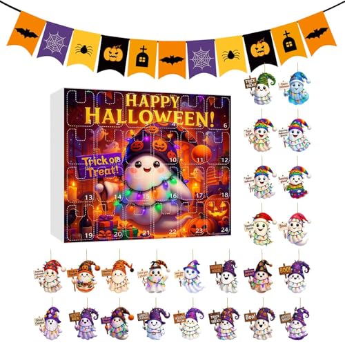Vhjlfig Countdown Kalender - Weihnachts Countdown Kalender 24 Tage Geist Adventskalender | 2D Acryl Deko für Wanddekoration Haus Party Festival Veranstaltung von Vhjlfig