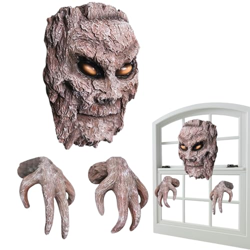 Vhjlfig Gruselige Baumgesichter Deko Außen, Skulptur Deko Für Halloween, Festliche 3D Realistische Resin Kunst Garten Peeker Für Terrasse Rasen Hof Vhjlfig Gruselige Baumgesichter Deko Außen, Skulptur Deko Für Halloween, Festliche 3D Realistische Resin Kunst Garten Peeker Für Terrasse Rasen Hof von Vhjlfig