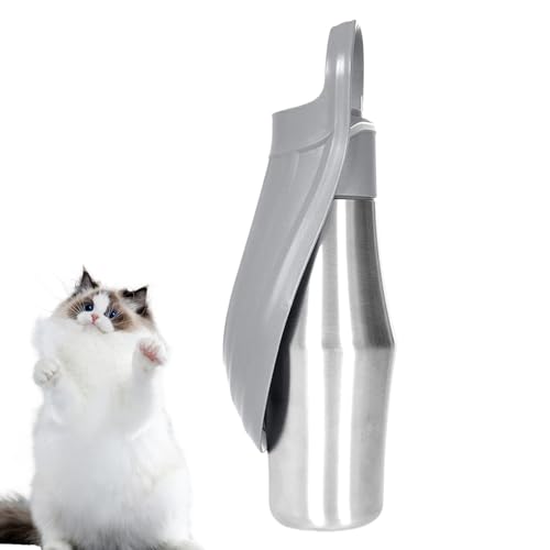 Vhjlfig Hundetrinkflasche Für Unterwegs,Welpen Reiseflasche mit Napf - 750ml Edelstahl Tragbar Auslaufsicher Für Hunde Katzen Wanderung Reise Outdoor von Vhjlfig