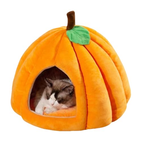Vhjlfig Kürbis-Katzenbett | Komfortables Haustierhöhlenbett – überdachte Kürbiskatze für Wohnzimmer drinnen Balkon Außenbereich Erkerfenster Schlafsaal Wohnung Vhjlfig Kürbis-Katzenbett | Komfortables Haustierhöhlenbett – überdachte Kürbiskatze für Wohnzimmer drinnen Balkon Außenbereich Erkerfenster Schlafsaal Wohnung von Vhjlfig