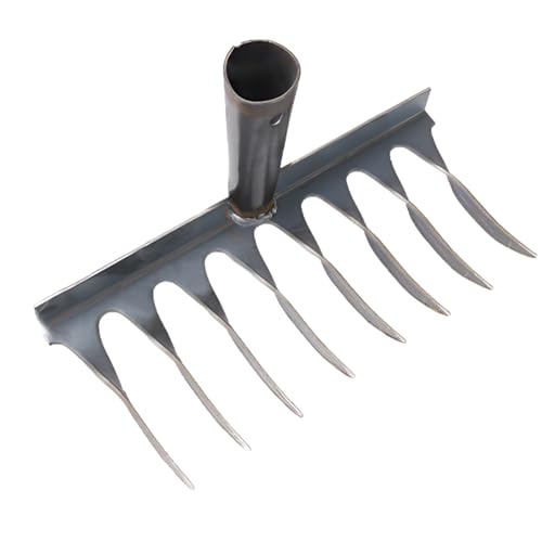 Vhjlfig Rechen zum Pflanzen von Gras, robuster Gartenrechen | Rasen-Rasengräber-Gartenzieher - Jätzubehör, manueller Gartenrechen zum Belüften des Bodens, Grabenaushub, Rasenpflege, Bodenlockerung Vhjlfig Rechen zum Pflanzen von Gras, robuster Gartenrechen | Rasen-Rasengräber-Gartenzieher - Jätzubehör, manueller Gartenrechen zum Belüften des Bodens, Grabenaushub, Rasenpflege, Bodenlockerung von Vhjlfig