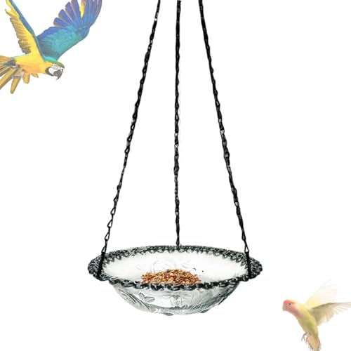 Vhjlfig Vogelbad-Futterstelle - Wasserspender Für Vögel | Hängbare Dekorative Metall Vogeltränke Für Garten Balkon Baum Vhjlfig Vogelbad-Futterstelle - Wasserspender Für Vögel | Hängbare Dekorative Metall Vogeltränke Für Garten Balkon Baum von Vhjlfig