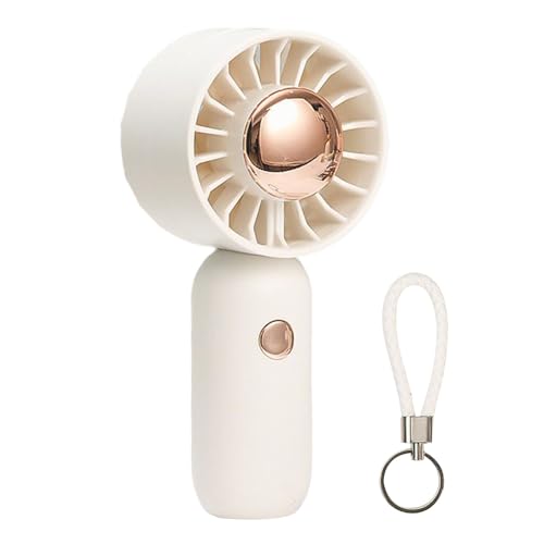 Vhjlfig Wiederaufladbarer Handventilator, Tragbares Handgebläse Mit Kühlung, Dreifach Geschwindigkeitsstufen Wiederaufladbar Mit Trageriemen Für Reise Büro Schlafzimmer Camping Picknick Urlaub Für von Vhjlfig