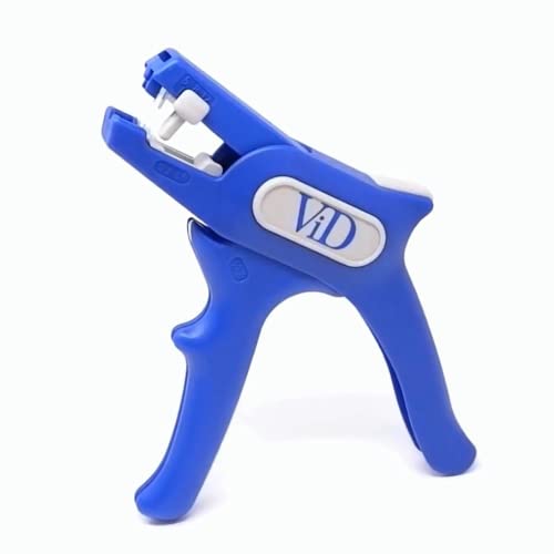 ViD® Abisolierzange No. 5 0,2-6,0mm² blau/grau | Abisolierer selbsteinstellend 0,2-6 mm (24-10 AWG) | Abisolierwerkzeug mit Seitenschneider bis 2 mm von ViD
