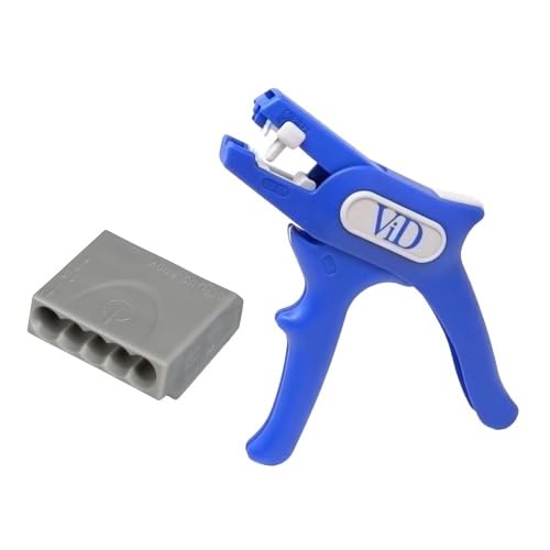 ViD® C1005251 Verbindungsklemmen/Steckklemmen grau 1,0-2,5 mm² 100 Stück… (Steckklemmen (100stk.) + Abisolierzange) von ViD