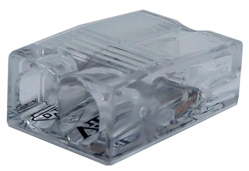 ViD® VDE VC02 Verbindungsklemmen/Steckklemmen Ø0,5-2,5 mm² 2-polig Weiss 100 Stück von ViD