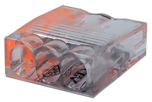 ViD® VDE VC03 Verbindungsklemmen/Steckklemmen Ø0,5-2,5 mm² 3-polig, orange 100 Stück von ViD