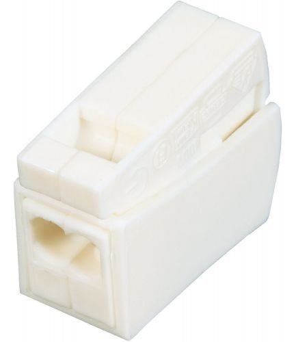 ViD Leuchtenklemme 2-polig, 2 x 2,5 mm² weiss (100 Stück), Verbindungsklemme/Dosenklemme/Lampenklemme von ViD