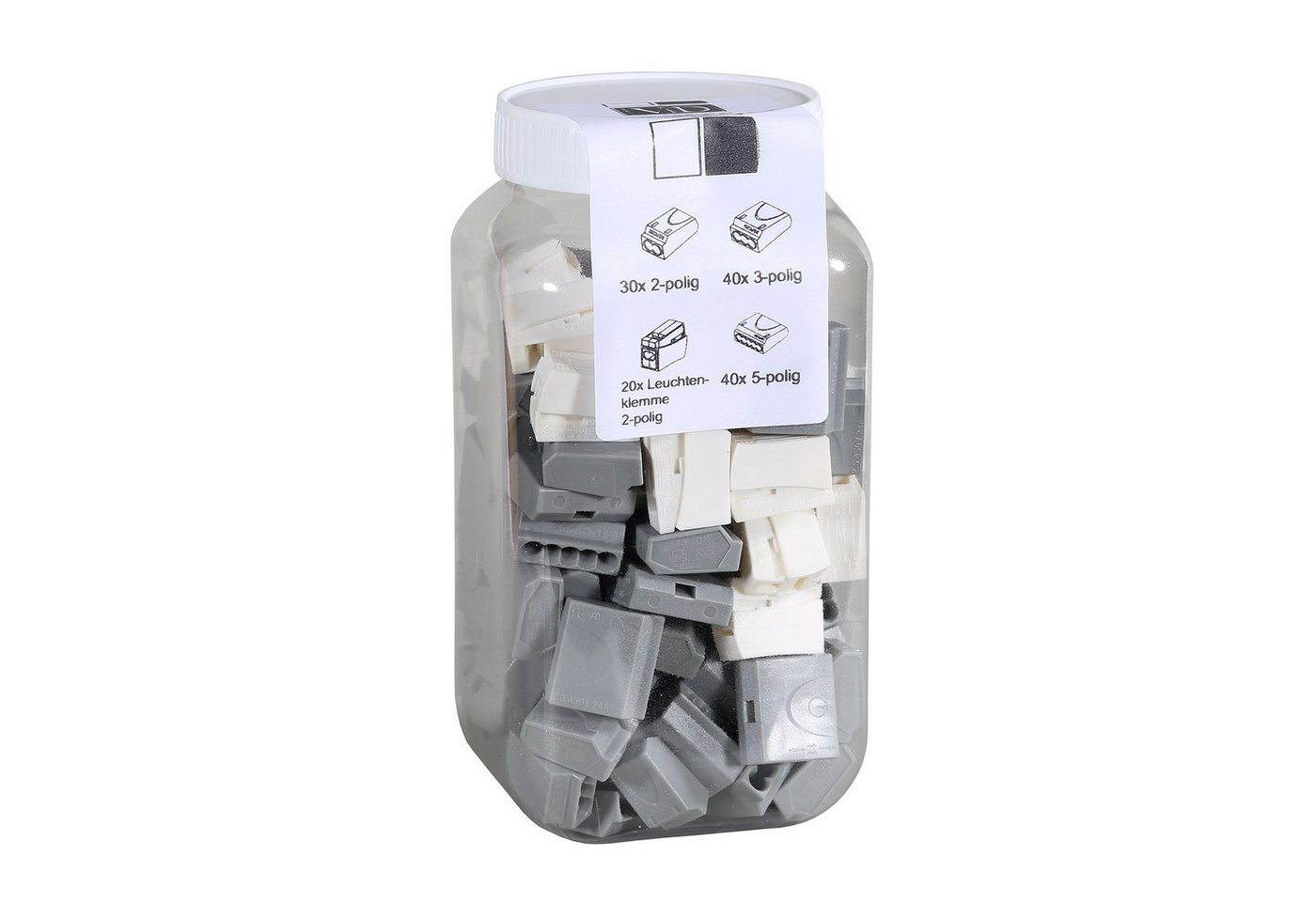 ViD Kabelverbinder-Sortiment Dosenklemmen Leuchtenklemmen-Sortimentsbox 130-teilig, Set beinhaltet verschiedene Steckklemmen + Leuchtenklemmen ViD Kabelverbinder-Sortiment Dosenklemmen Leuchtenklemmen-Sortimentsbox 130-teilig, Set beinhaltet verschiedene Steckklemmen + Leuchtenklemmen von ViD