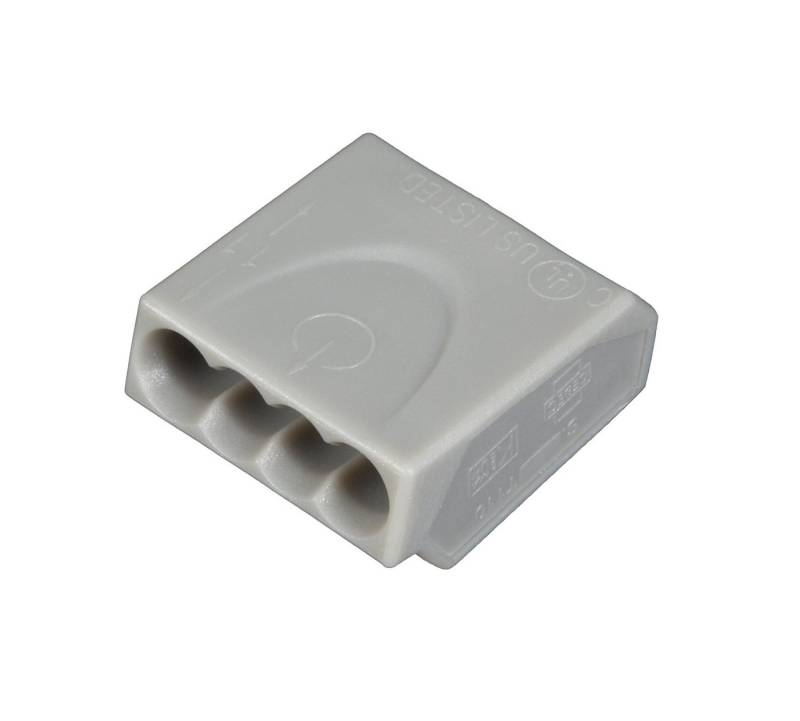 ViD Verbindungsklemme Schraubenlose Dosenklemme Steckklemme 4 x 1,0 - 2,5 mm², grau ViD Verbindungsklemme Schraubenlose Dosenklemme Steckklemme 4 x 1,0 - 2,5 mm², grau von ViD