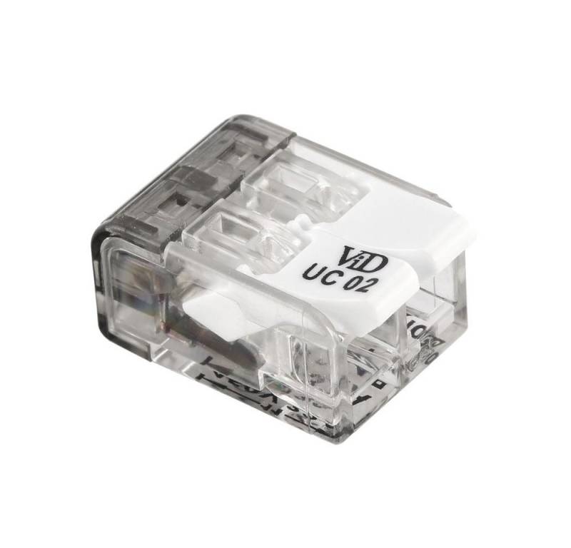 ViD Verbindungsklemme UC02 Hebelklemme 100 Stück, 2-polig, 0,2 - 4,0 mm² von ViD