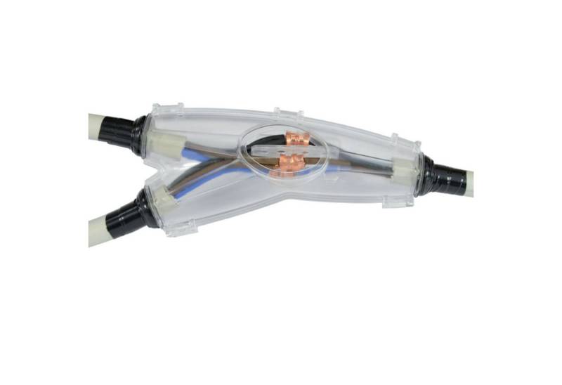 ViD Verbindungsmuffe Gießharz-Verbindungsmuffe Y-Form 150x68x33mm, Kabel-Ø 7-15mm von ViD