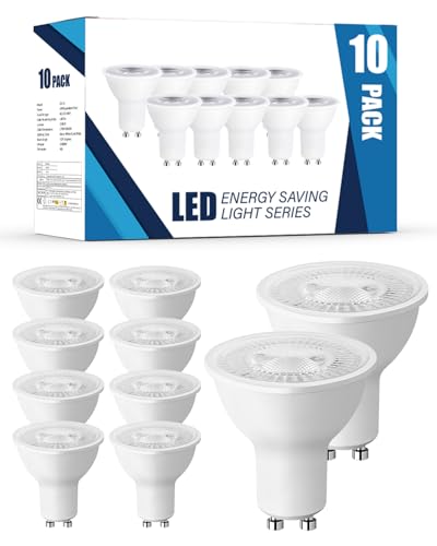 ViKKent GU10 LED Warmweiß Lampe 2700K, 4W 550 Lumen Warmweiß Glühbirnen, 50W Halogenlampe ersetzt, Abstrahlwinkel 120° Leuchtmittel, Nicht Dimmbar Energiesparlampe, 10 Stück von ViKKent