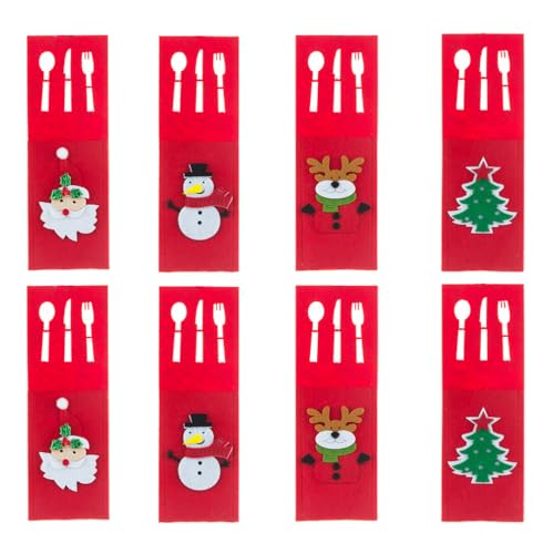 ViLiyDuo 8 Stück Weihnachten Bestecktaschen Weihnachten Besteckhalter, für Party Tischdekoration,Weihnachtsdekoration ViLiyDuo 8 Stück Weihnachten Bestecktaschen Weihnachten Besteckhalter, für Party Tischdekoration,Weihnachtsdekoration von ViLiyDuo