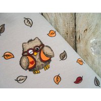 Eule Handtuch Geschirrtuch Küchentuch Küchen Dekor Leinen Herbst Wald Geschenk Für Mama Eulen-Liebhaber von ViViCreative