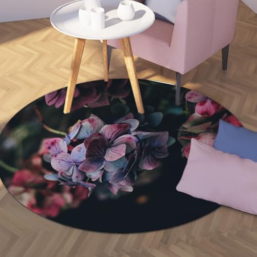 Botanischer runder Teppich 80cm Pflanzenund Blumenblattmuster Rutschfester maschinenwaschbarer Bodenteppich für Wohnzimmer Schlafzimmer Veranda Schlafsaal Dekor Botanischer runder Teppich 80cm Pflanzenund Blumenblattmuster Rutschfester maschinenwaschbarer Bodenteppich für Wohnzimmer Schlafzimmer Veranda Schlafsaal Dekor von Via Vela
