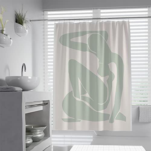 Moderner Duschvorhang Bunte Matisse-Malerei Kunst Minimalistische Duschvorhänge für Badezimmer Ästhetisches Design Duschvorhänge mit Haken 180x200 cm von Via Vela