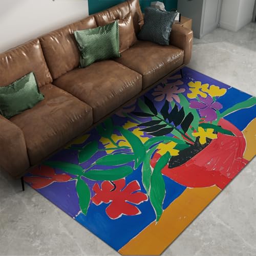 Via Vela 60x90cm Große Teppiche maschinenwaschbar für Wohnzimmer-Stillleben-Drucke Rutschfester weicher Innenteppich für die Einrichtung des Eingangs-Esszimmers von Via Vela