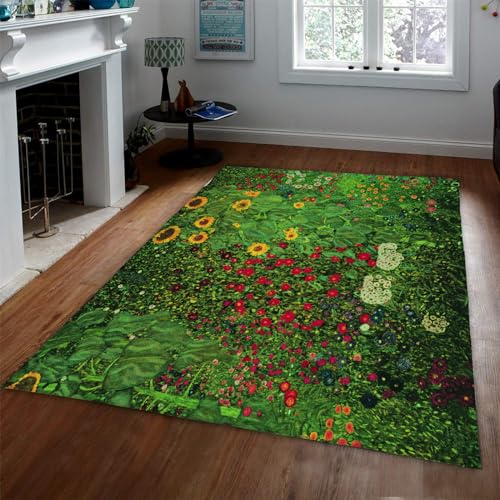 Via Vela Blume Badezimmerteppiche Grün Gustav Klimt Teppiche für Wohnzimmer Rustikaler Bereich Teppich Küchenteppiche Rutschfester waschbarer Eingangsteppich 160x230 cm Via Vela Blume Badezimmerteppiche Grün Gustav Klimt Teppiche für Wohnzimmer Rustikaler Bereich Teppich Küchenteppiche Rutschfester waschbarer Eingangsteppich 160x230 cm von Via Vela