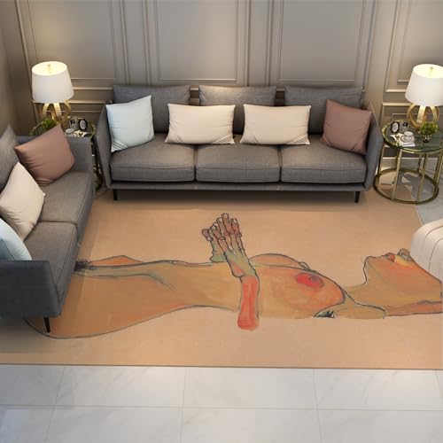 Via Vela Egon Schiele Großer Teppich für Schlafzimmer Wohnzimmer Küche, Totes Mädchen 1910 rutschfest Niederflor Indoor Home Dünner Teppich Waschbar 60x90cm Via Vela Egon Schiele Großer Teppich für Schlafzimmer Wohnzimmer Küche, Totes Mädchen 1910 rutschfest Niederflor Indoor Home Dünner Teppich Waschbar 60x90cm von Via Vela