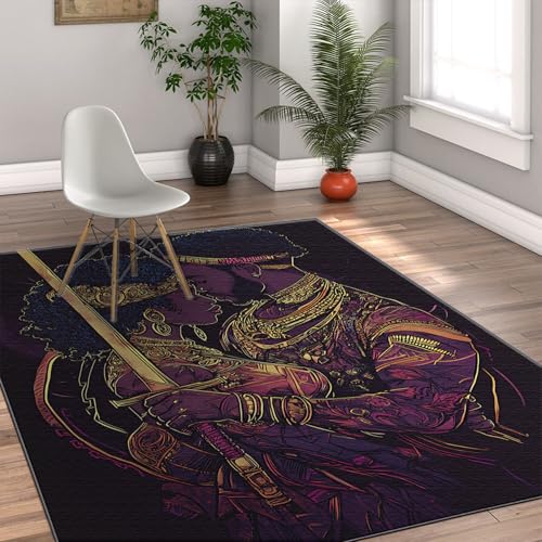 Via Vela Ethnische Stammeskunst Bereich Teppiche dunkel exotischer Mann und Frau Porträt maschinenwaschbar Rutschfester dünner Teppich mit niedrigem Flor für die Waschküche 180x240cm Via Vela Ethnische Stammeskunst Bereich Teppiche dunkel exotischer Mann und Frau Porträt maschinenwaschbar Rutschfester dünner Teppich mit niedrigem Flor für die Waschküche 180x240cm von Via Vela
