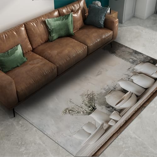 Via Vela Nordischer Retro-Stil Teppiche 80x150cm - Zuhause Porzellan Glas Ornamente Stillleben getrocknete Blumen Rutschfester Flauschiger niedriger Flor dünner Teppich für den Eingangsbereich von Via Vela