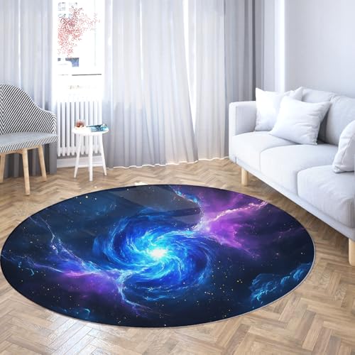 Via Vela Runder Teppich im Illusionsstil 120cm Abstrakter bunter Wirbel Sternenhimmel Waschbarer niedriger Flor Rutschfester dünner Kreisteppich für Schrank Flur Spielzimmer Via Vela Runder Teppich im Illusionsstil 120cm Abstrakter bunter Wirbel Sternenhimmel Waschbarer niedriger Flor Rutschfester dünner Kreisteppich für Schrank Flur Spielzimmer von Via Vela