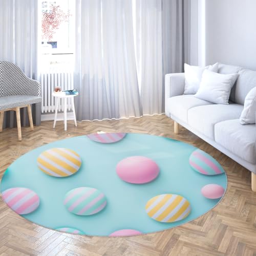 Via Vela Runder Teppich im modernen Stil 200cm Abstrakter geometrischer kreisförmiger Streifenmuster niedriger Flor Rutschfester dünner Kreis Mattenteppich für Schrank Flur Zuhause Via Vela Runder Teppich im modernen Stil 200cm Abstrakter geometrischer kreisförmiger Streifenmuster niedriger Flor Rutschfester dünner Kreis Mattenteppich für Schrank Flur Zuhause von Via Vela