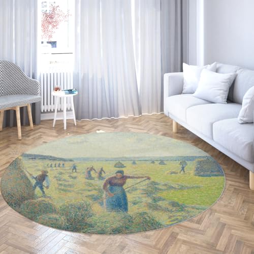 Via Vela Waschbarer runder Teppich im Landhausstil 200cm Herbsternte Heuhaufen Rutschfester dünner Teppich Bodenmatten für den Innenbereich Niedriger Flor für den Eingangsbereich Esszimmer Via Vela Waschbarer runder Teppich im Landhausstil 200cm Herbsternte Heuhaufen Rutschfester dünner Teppich Bodenmatten für den Innenbereich Niedriger Flor für den Eingangsbereich Esszimmer von Via Vela