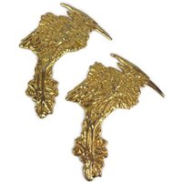Antike Messing Vögel Möbel Ornament, Paar Art Figuren von ViaCodice