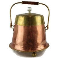 Antiker Kupfer Doofpot, Feuerstelle Wärmebehälter, Kamin Massivkupfer Wärmetopf von ViaCodice