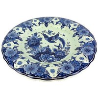 Vintage Blauw Delft Keramik Wandbehang Platte, Große Ladegerät Wandplatte von ViaCodice
