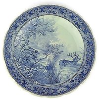 Vintage Delft Boch Keramik Wandteller, Handbemalter Wandteller von ViaCodice