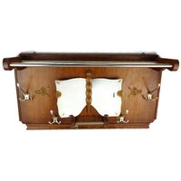 Vintage Garderobe, Große Kleiderbügel Aus Holz Mit Schmetterling Spiegel von ViaCodice