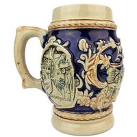 Vintage Handgemachte Keramikbecher, Handbemalte Keramiktasse, Keramik Punch Mug von ViaCodice