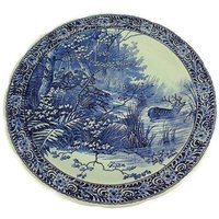 Vintage Royal Delft Keramik Wandbehang Teller, Großer Charger Wandteller von ViaCodice