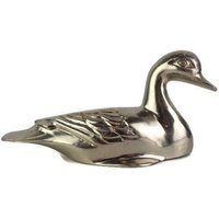 Vintage Silver Duck Briefbeschwerer, Briefbeschwerer Entenfigur von ViaCodice