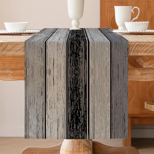 ViaElayu Tischläufer Grau 40 x 140 cm Planken Antik Alt Rustikal Holz Modern Frühling Tischläufer deckchen Saisonnal Küche Tisch Dekoration Abwaschbar Drinnen Urlaub Party Table Dekor ViaElayu Tischläufer Grau 40 x 140 cm Planken Antik Alt Rustikal Holz Modern Frühling Tischläufer deckchen Saisonnal Küche Tisch Dekoration Abwaschbar Drinnen Urlaub Party Table Dekor von ViaElayu