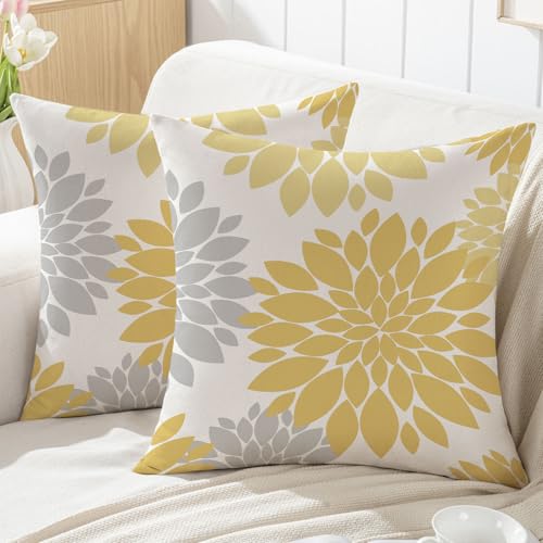 ViaElayu Outdoor Kissenbezug 40x40 Frühling Gleb Blumen Kissenhüllen Zierkissenbezug Dahlien Wetterfest Dekokissen Kissen Couchkissen Sommer Kissenbezüge Wohnzimmer Garten Sofa Deko 2er Set ViaElayu Outdoor Kissenbezug 40x40 Frühling Gleb Blumen Kissenhüllen Zierkissenbezug Dahlien Wetterfest Dekokissen Kissen Couchkissen Sommer Kissenbezüge Wohnzimmer Garten Sofa Deko 2er Set von ViaElayu